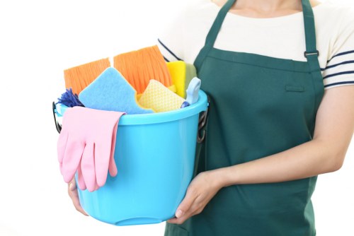 Carpet cleaning team in Richmond upon Thames using recycled material sorting