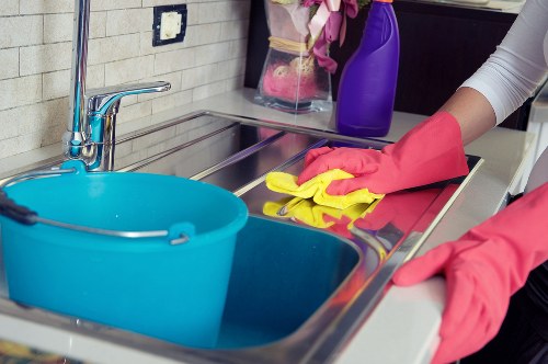 Commercial office cleaners maintaining a workspace in Richmond upon Thames