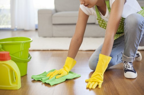 Freshly cleaned carpet fibers after professional treatment